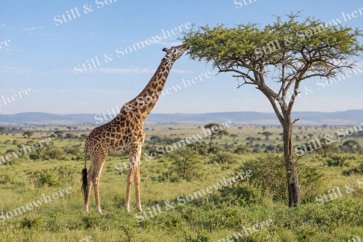 Giraffe Acacia Browse, original artwork preview