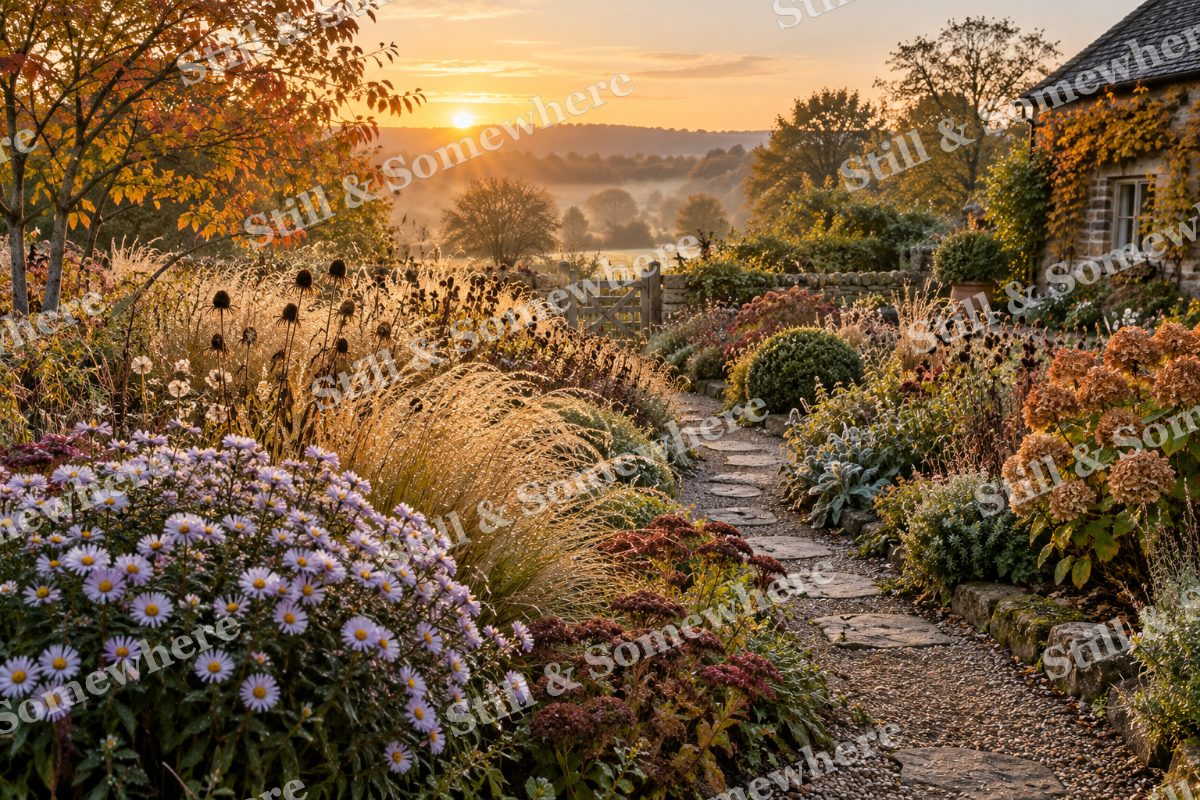 Dew on the Cottage Garden, original artwork preview