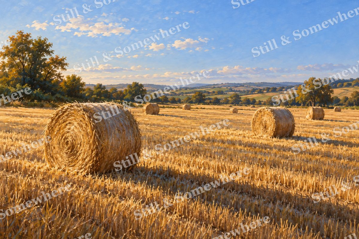 Hay Bales after the Harvest, original artwork preview