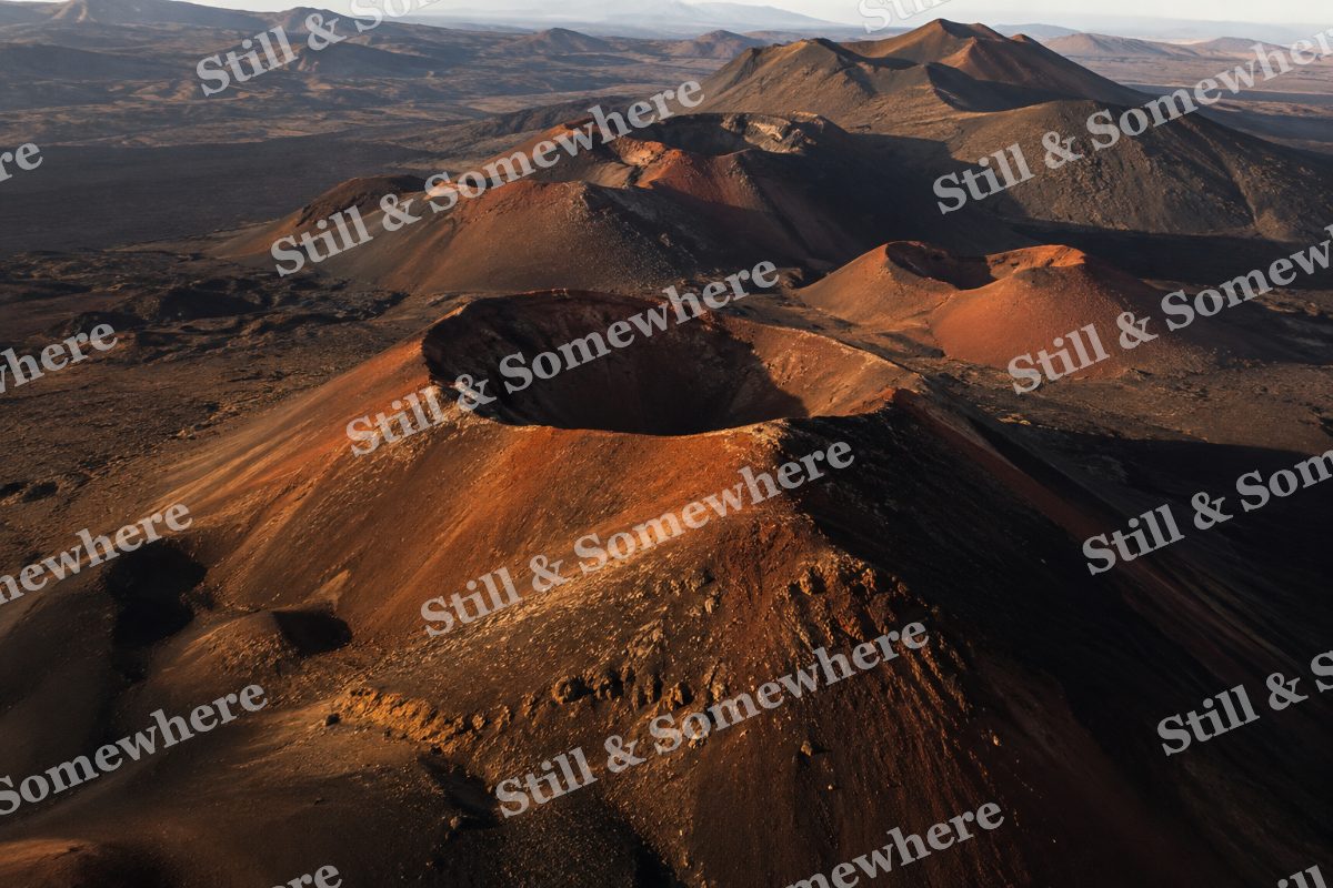 Volcanic Cinder Cones Aerial, original artwork preview