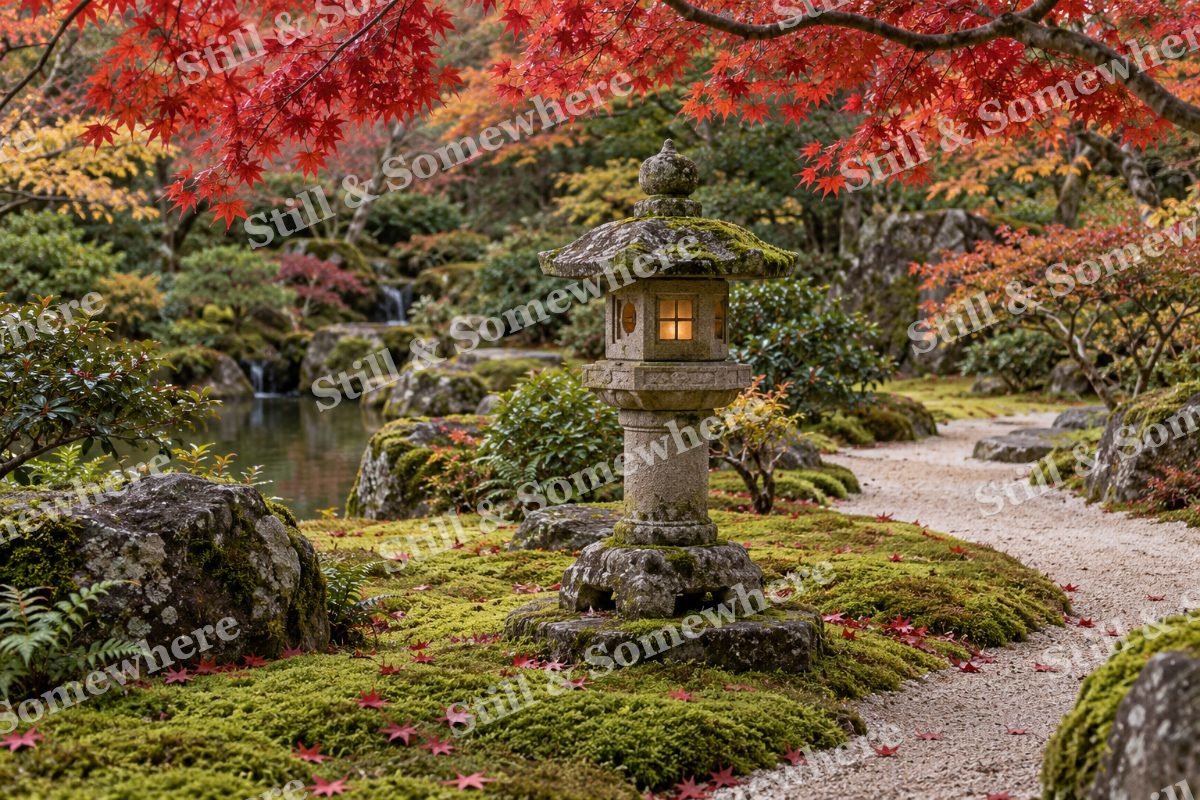The Moss Lantern Garden, original artwork preview