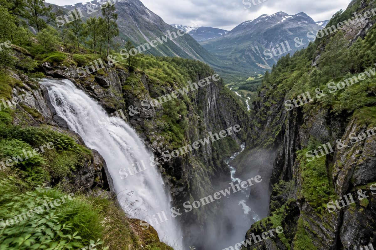 Summer Gorge Waterfall, original artwork preview