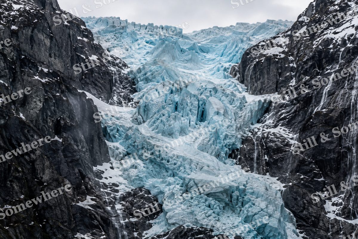 Glacial Icefall Black Cliffs, original artwork preview