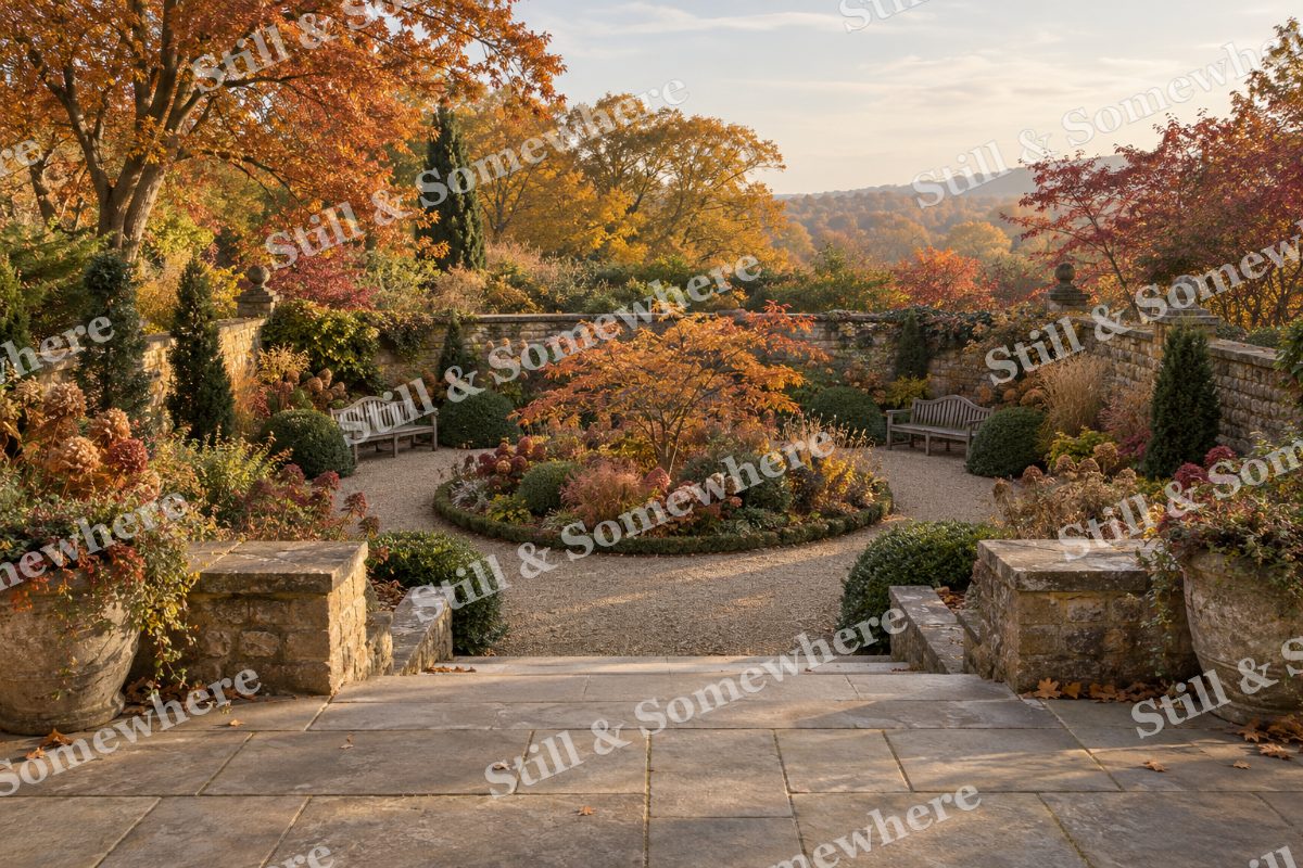 The Sunken Autumn Garden, original artwork preview