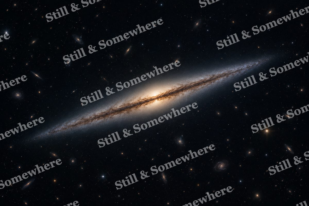 Space 36 Edge On Galaxy, original artwork preview
