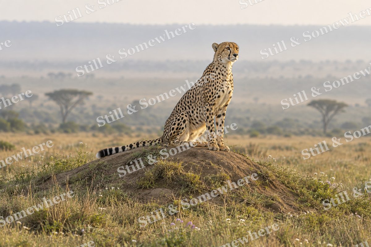 Cheetah Termite Mound, original artwork preview
