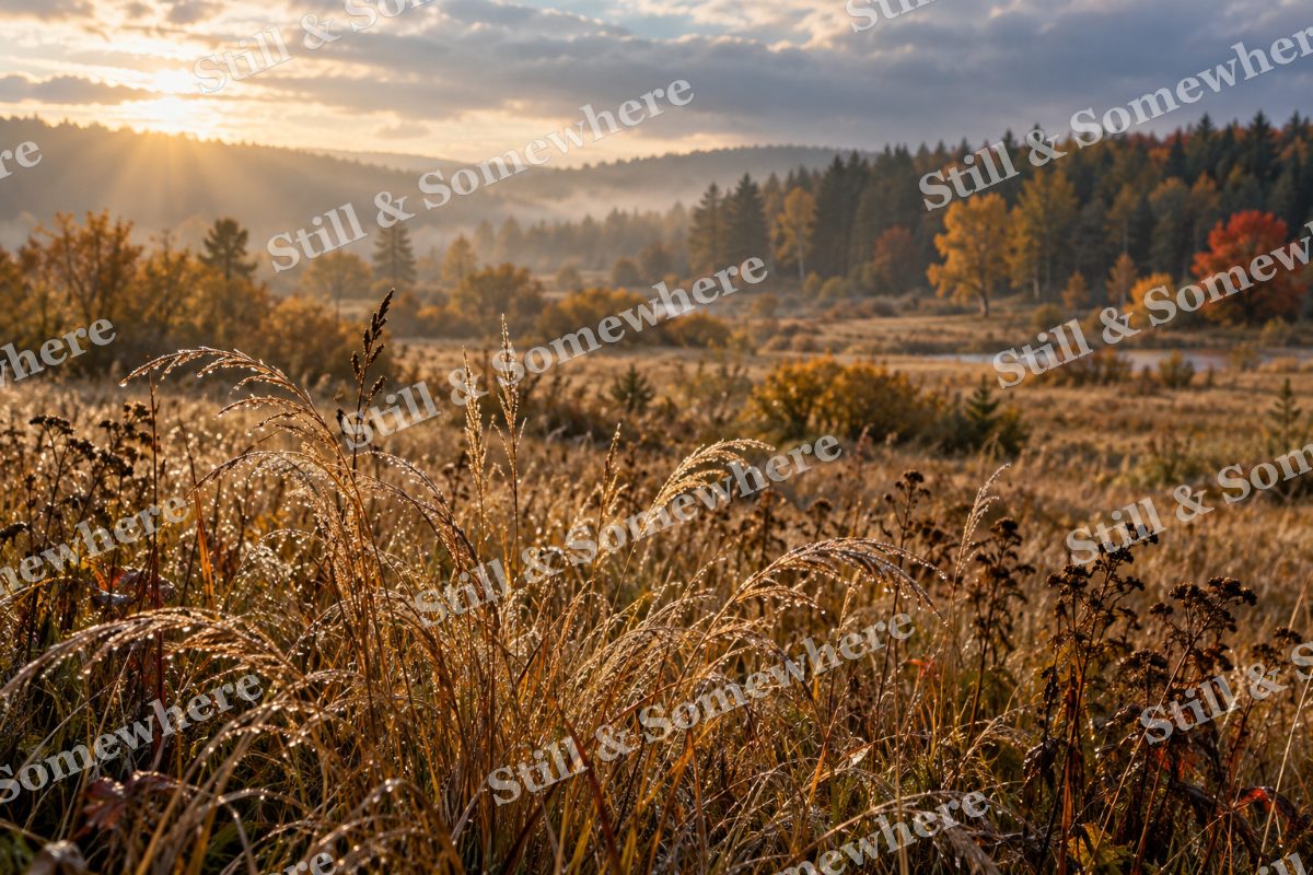 Autumn Meadow after Rain, original artwork preview