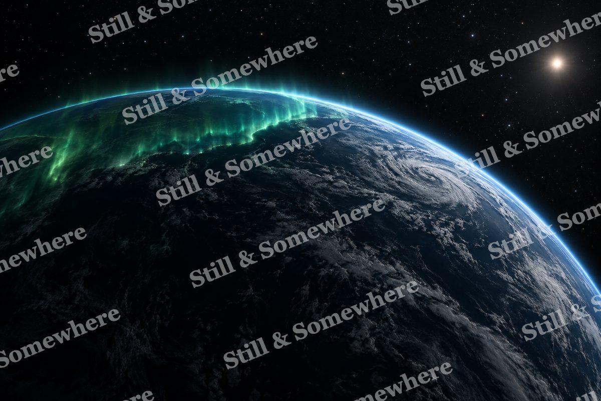 Space 22 Planet Aurora, original artwork preview