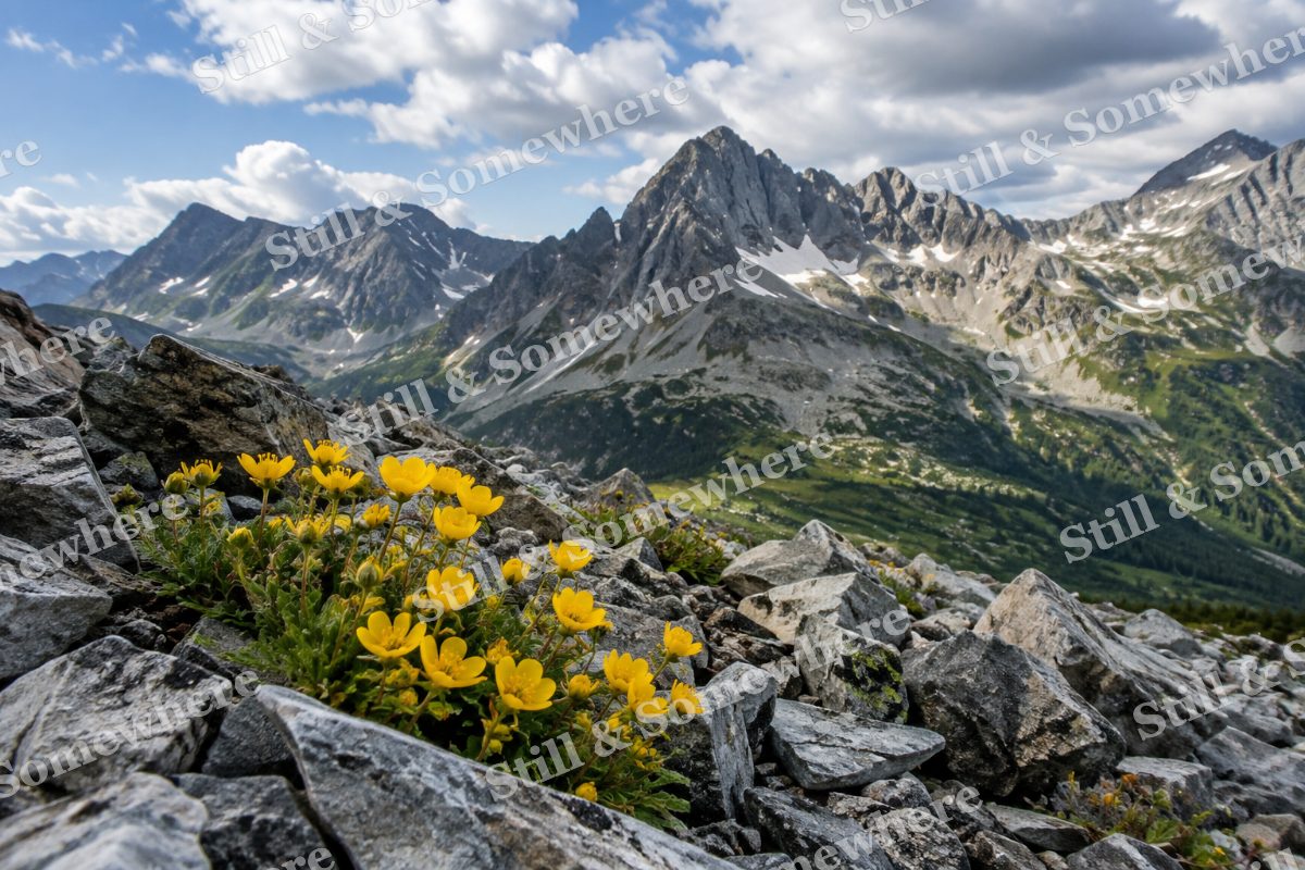 Yellow Wildflowers, original artwork preview