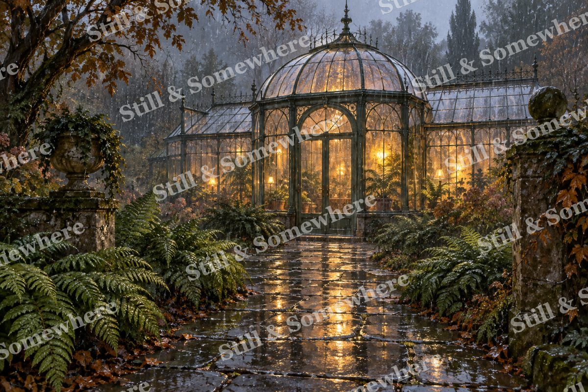 Rain on the Conservatory Glass, original artwork preview