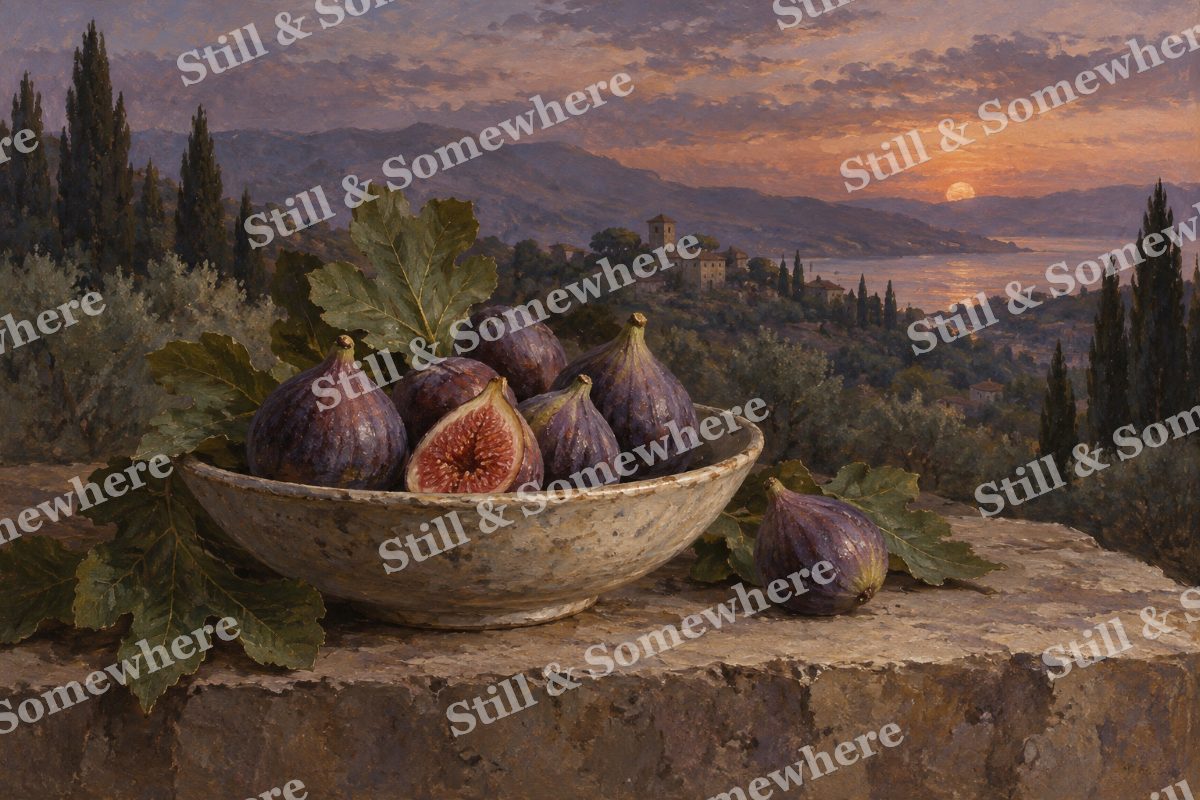 A Bowl of Summer Figs, original artwork preview