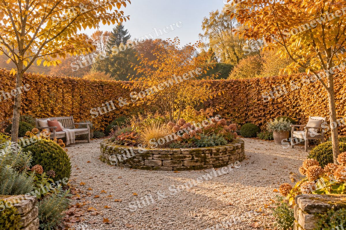 The Golden Beech Garden Room, original artwork preview