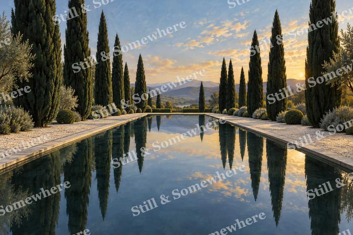 Reflecting Pool beneath Cypress, original artwork preview