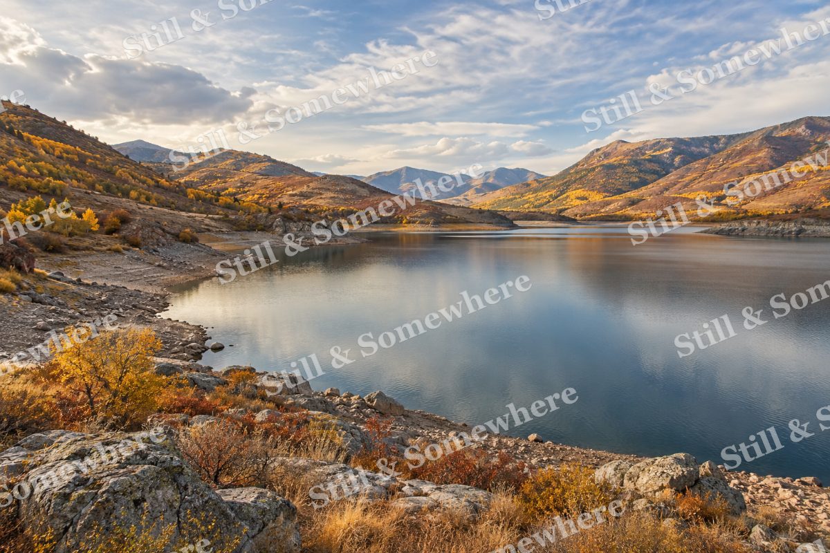Ochre Hills and the Quiet Reservoir, original artwork preview