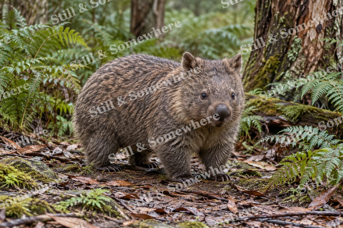 Wombat Fern Clearing, original artwork preview