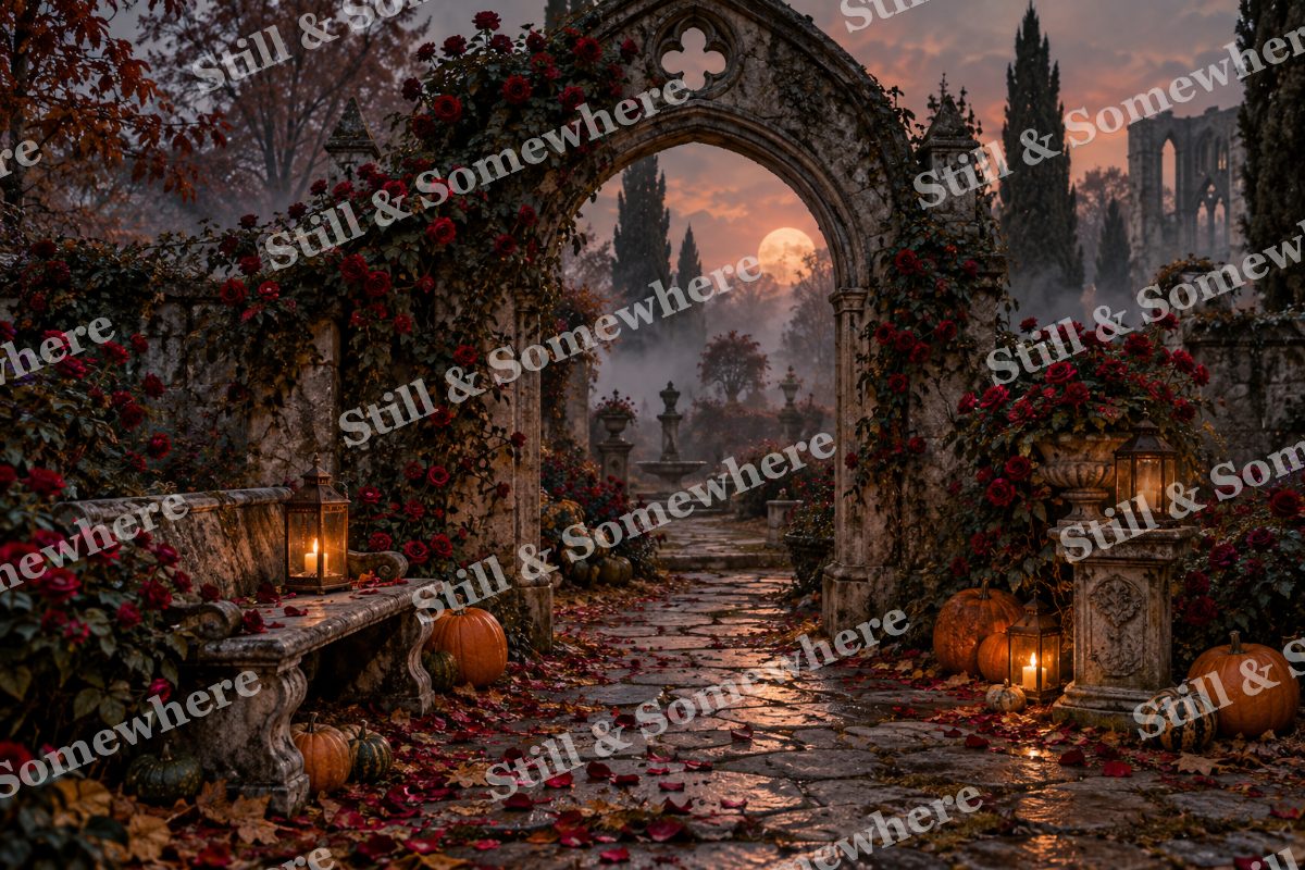 09 Gothic Rose Garden, original artwork preview