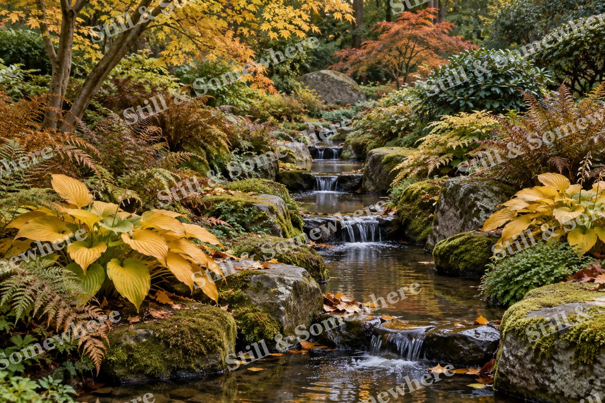 The Fern Garden beside the Rill, original artwork preview