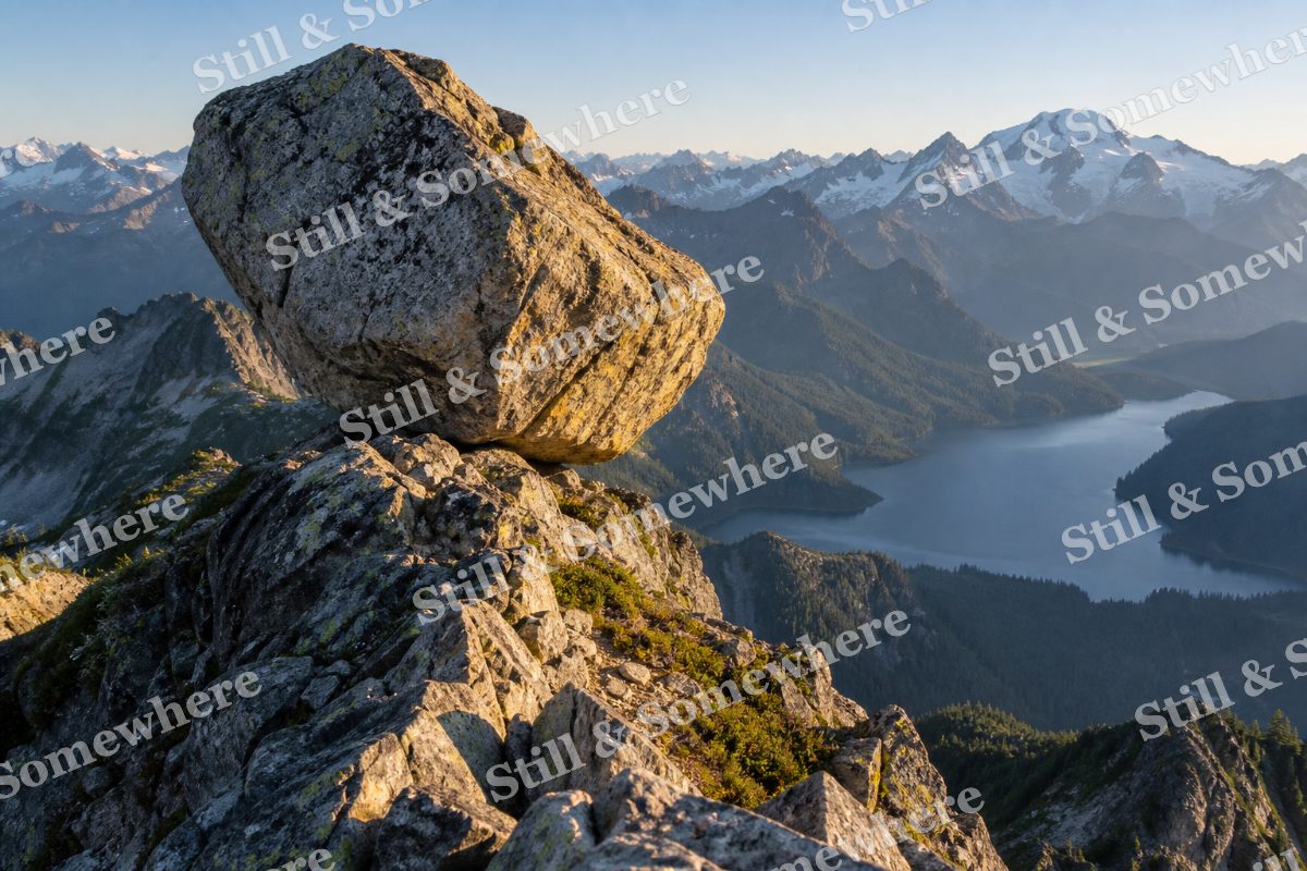 Perched Ridge Boulder, original artwork preview