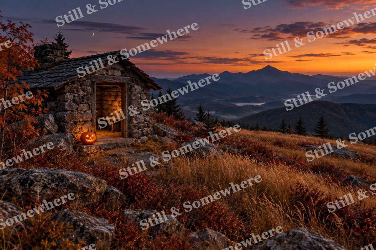 Pumpkin Lantern at the Mountain Shelter, original artwork preview