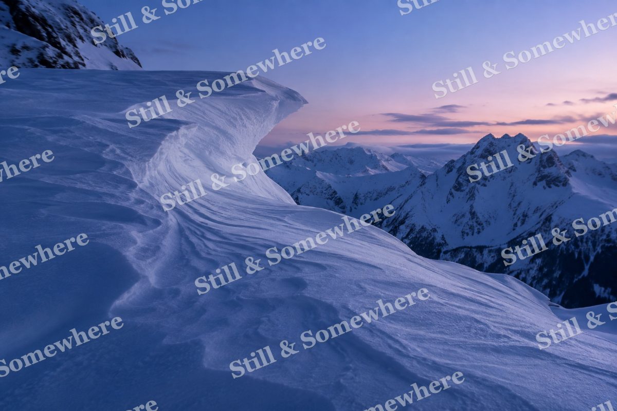 Wind Sculpted Snow Cornice, original artwork preview