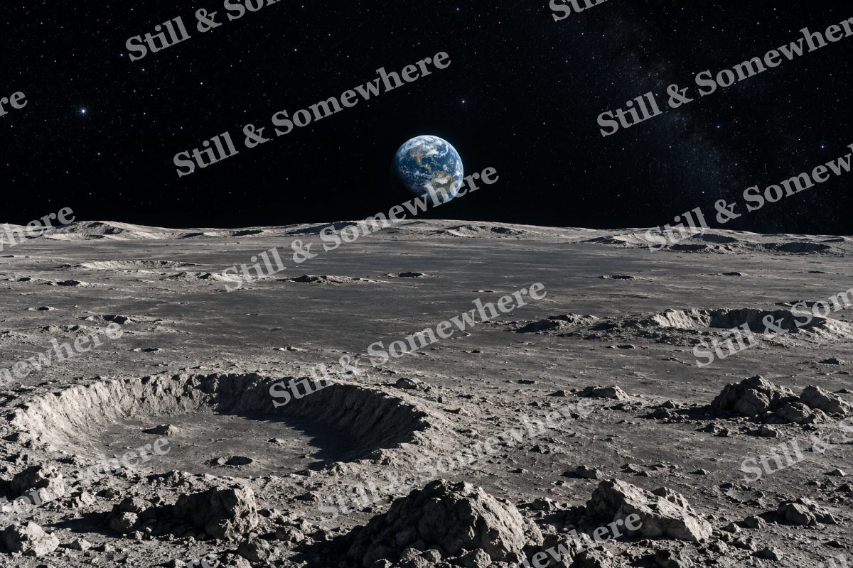 Space 12 Moon Earthrise, original artwork preview