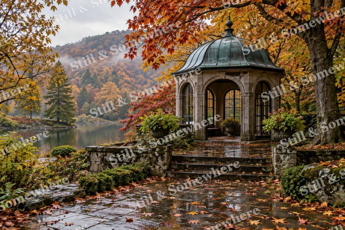 Rain on a Copper Roof, original artwork preview