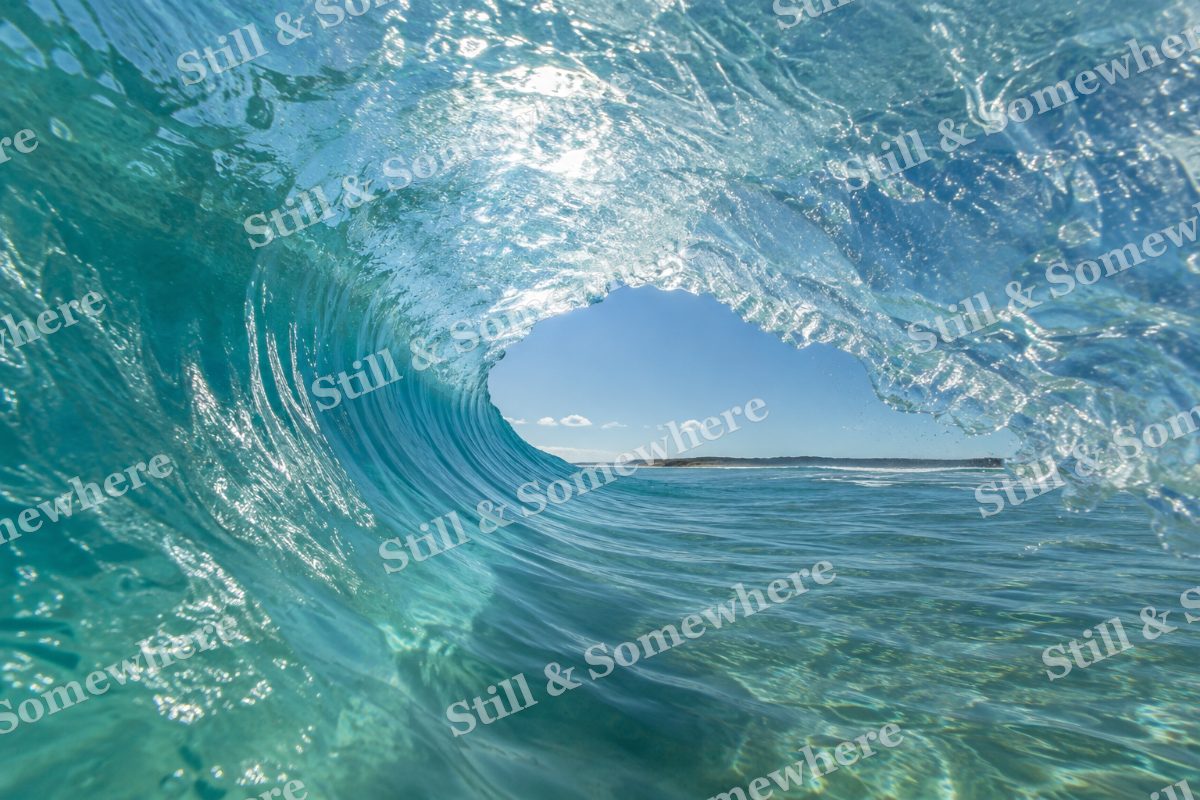 Turquoise Wave Barrel, original artwork preview