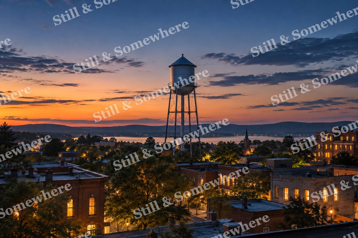 Lights Small Town Water Tower, original artwork preview