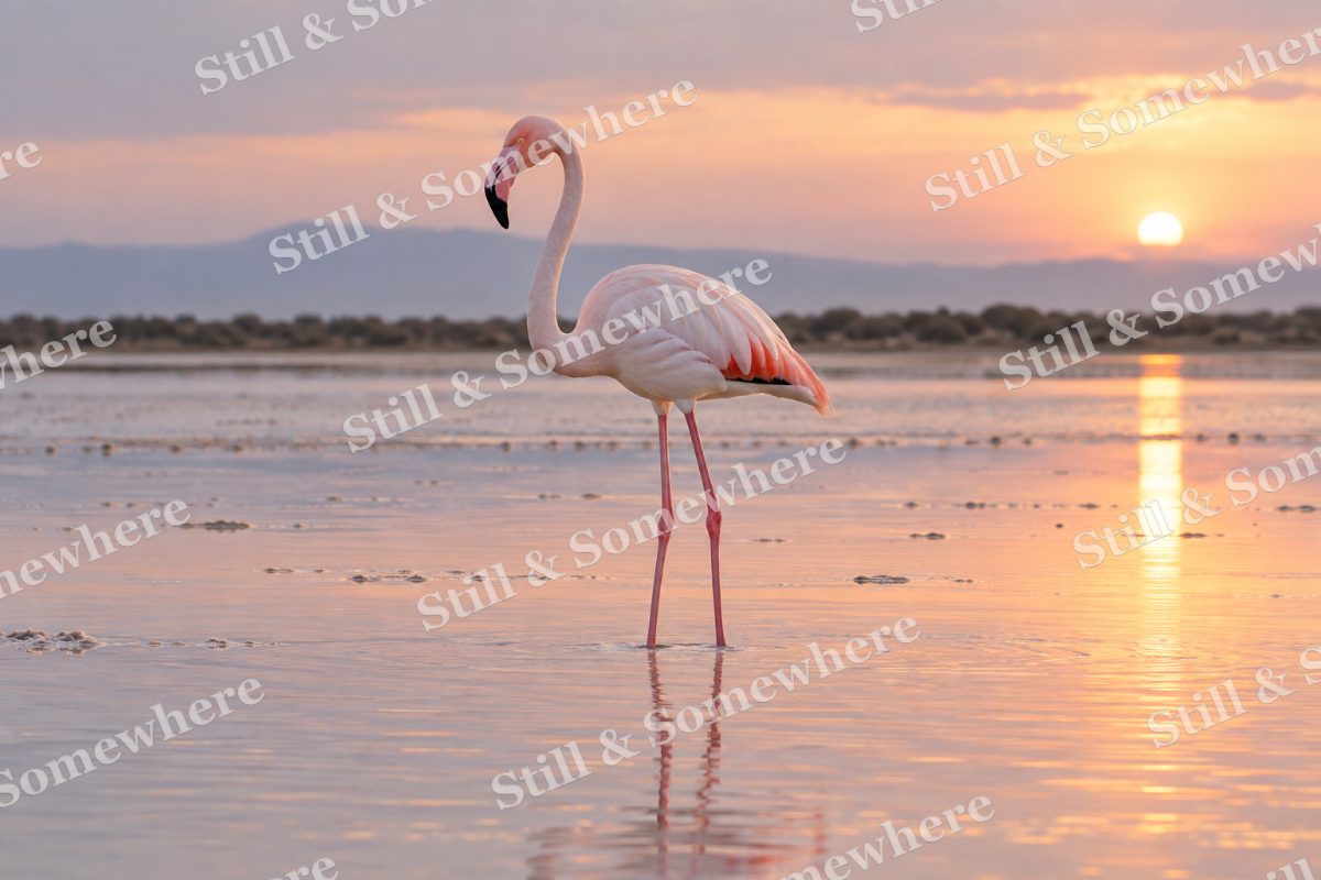 Flamingo Salt Lagoon, original artwork preview