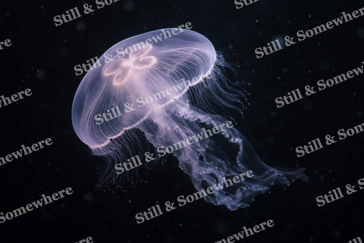Moon Jellyfish, original artwork preview