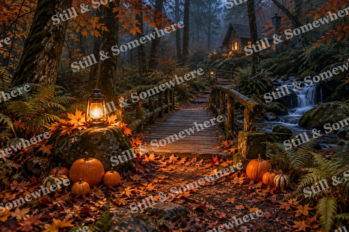 38 Lantern On The Footbridge, original artwork preview