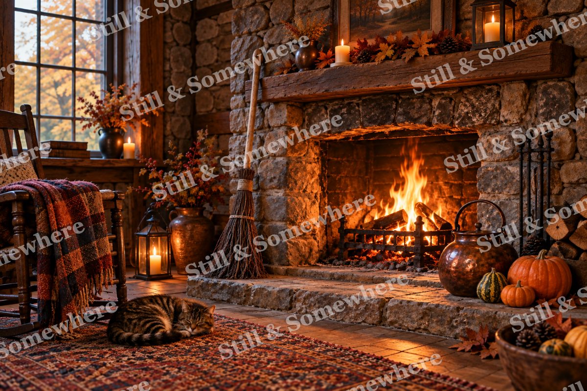 27 Broom By The Hearth, original artwork preview