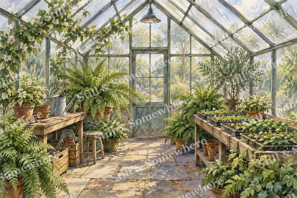 The Silent Greenhouse, original artwork preview