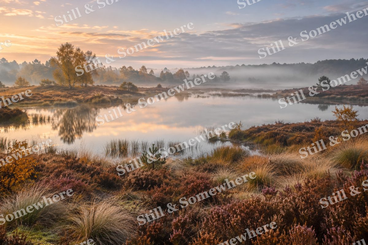 Silver Mist on the Heathland Pool, original artwork preview
