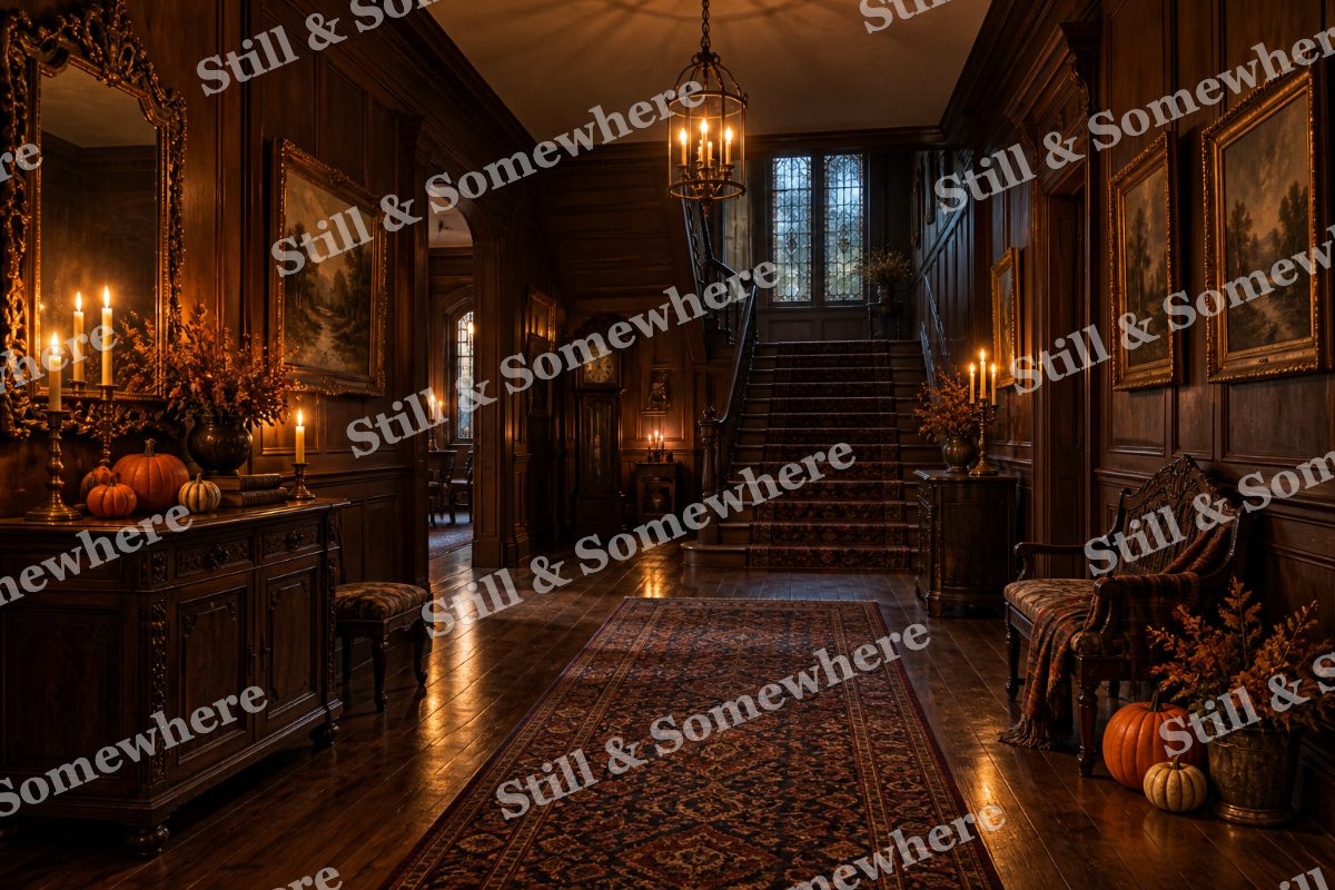 45 Victorian Hallway Candlelight, original artwork preview