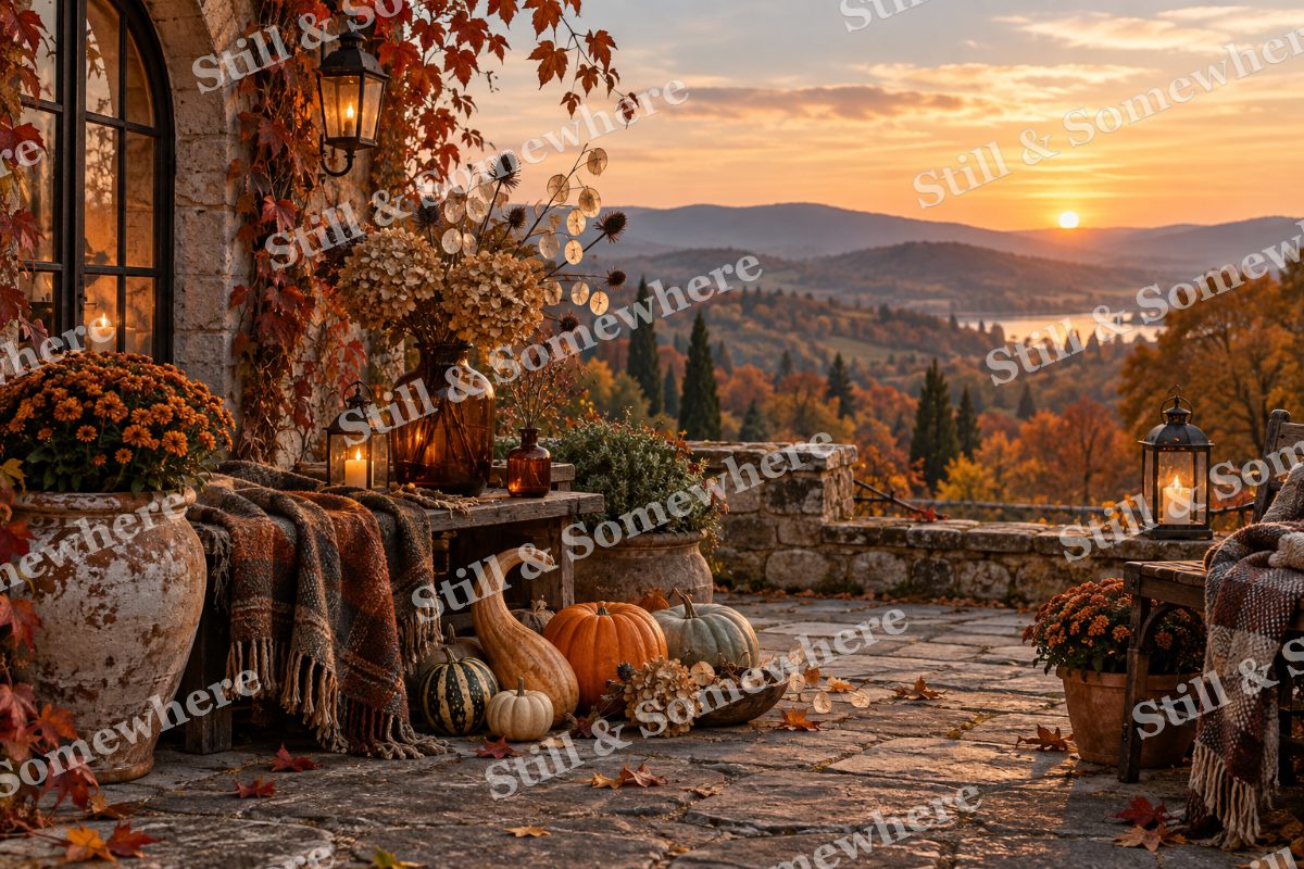 39 Amber Glass And Gourds, original artwork preview