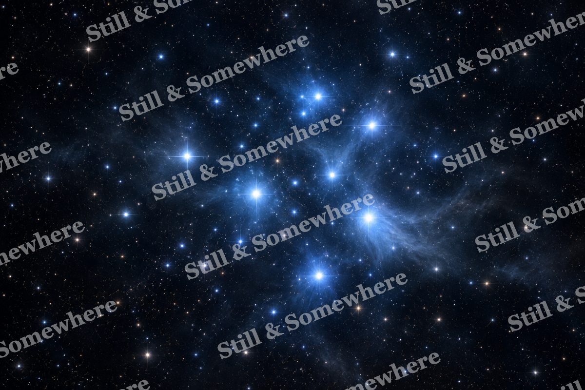 Space 31 Open Blue Star Cluster, original artwork preview