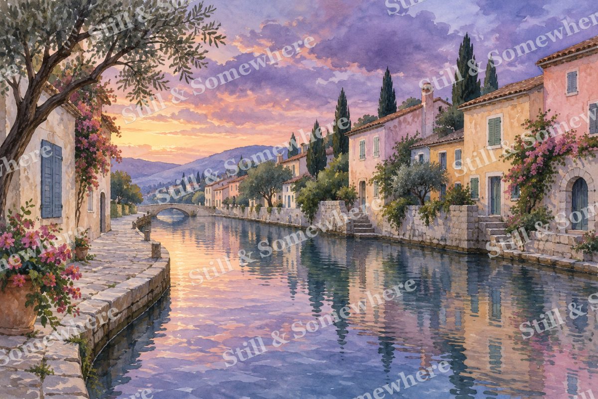 The Lavender Canal, original artwork preview