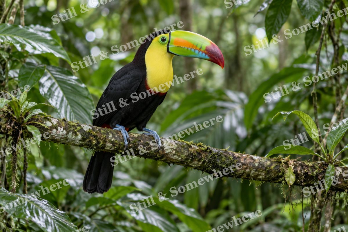 Toucan Rainforest Canopy, original artwork preview