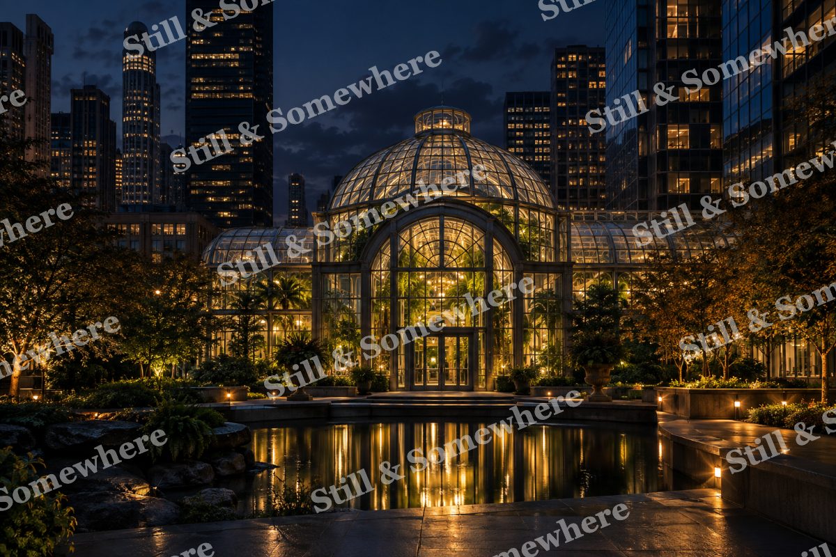 Lights Midnight Glass Atrium, original artwork preview