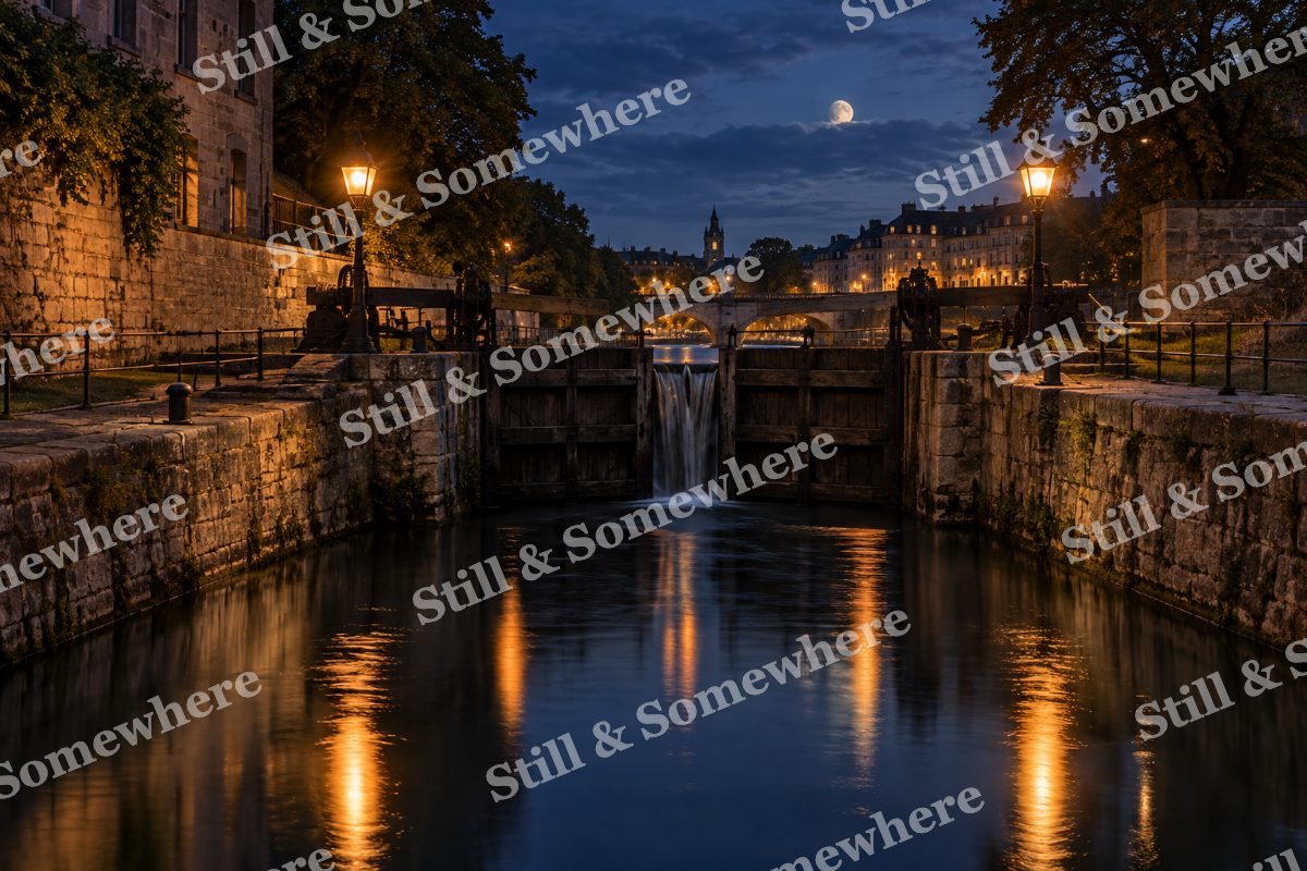 Lights Canal Lock Lanterns, original artwork preview