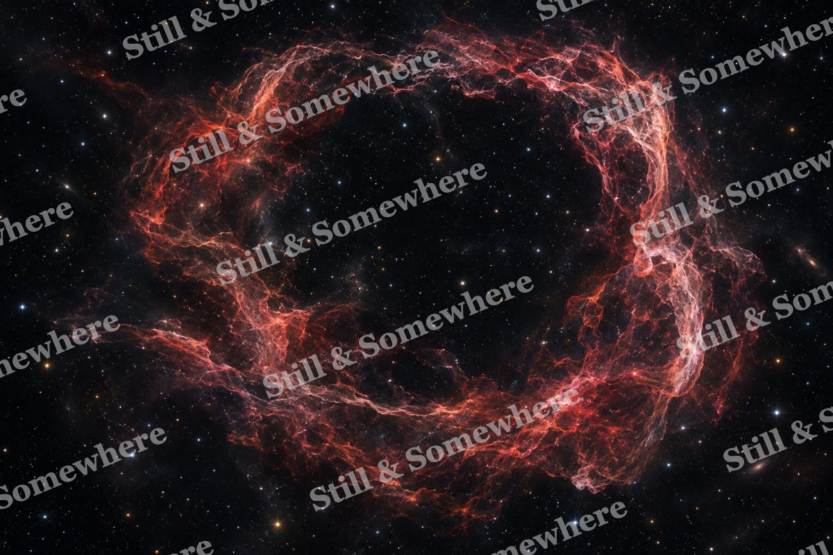 Space 03 Rose Supernova Filaments, original artwork preview