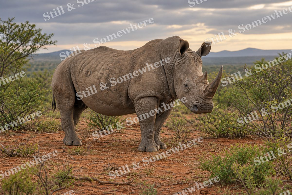 Rhinoceros Red Earth, original artwork preview