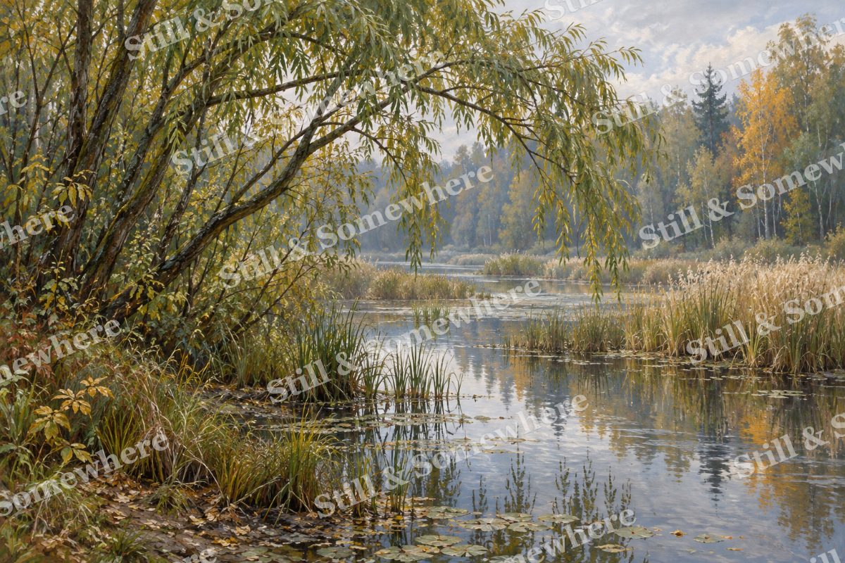 Willow Thicket beside the Marsh, original artwork preview