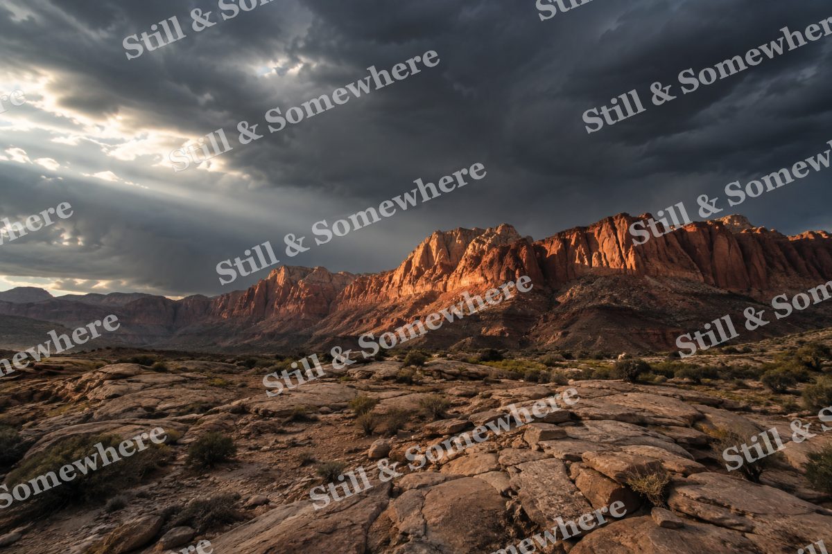 Red Sandstone Thunderclouds, original artwork preview