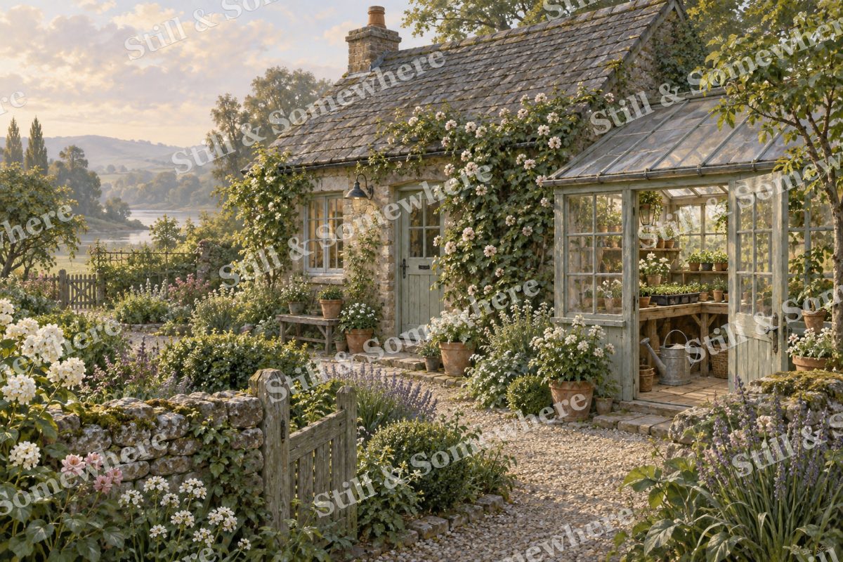 The Quiet Potting Shed Cottage, original artwork preview