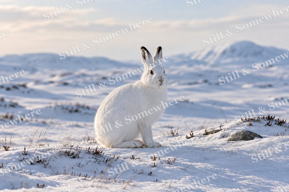Arctic Hare Snowfield, original artwork preview