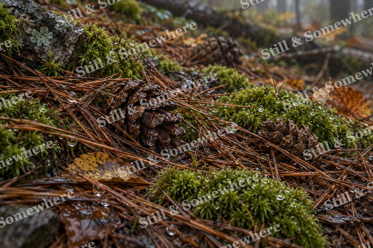 Pine Needles after the Shower, original artwork preview