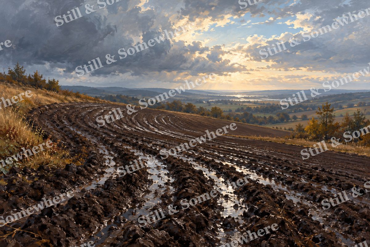 Plowed Earth after the Shower, original artwork preview