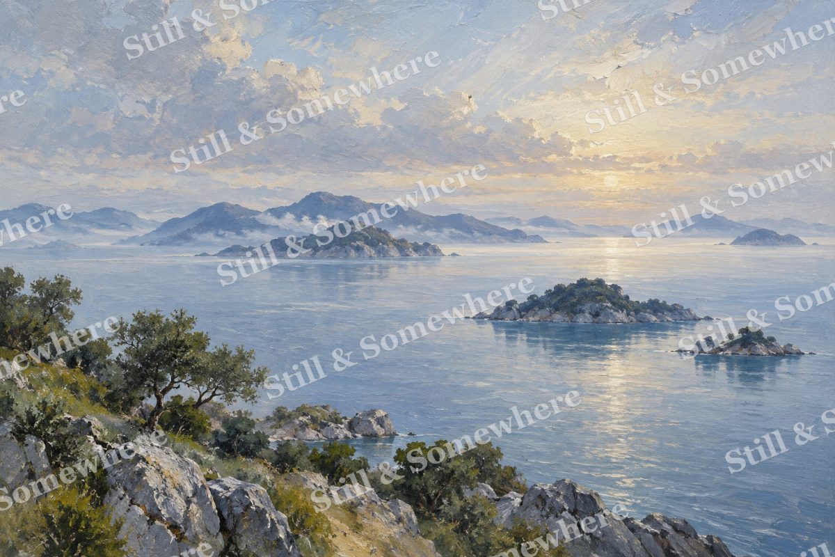 Mist among the Blue Islands, original artwork preview